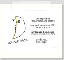 Double Face
du 4 au 7 novembre 2021
L’Espace Commines
17 rue Commines, 75003 Paris