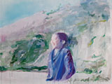Une lycéenne à Karatsu
2022
peinture à l’eau et à l’huile, crayon, pastel et plâtre
104 x 140cm